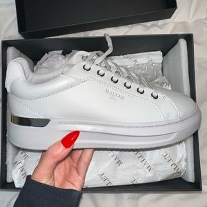 MALLET. Brand new grey sneakers. Silver accents.